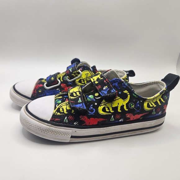 Converse All Star Dinos Toddler Shoes Sneakers Low Top Hook Loop - Picture 1 of 6